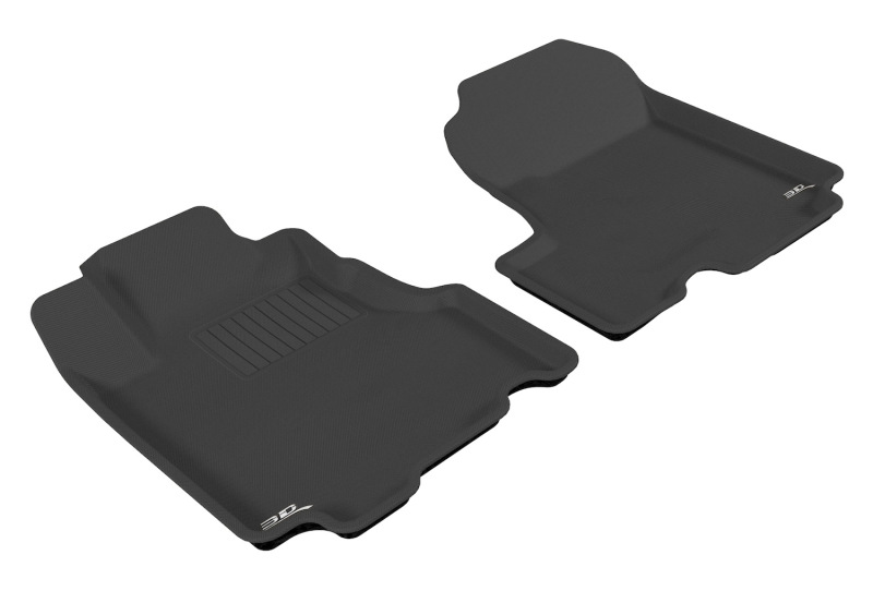 Honda CR-V Floor Mats - Front - 3D MAXpider - KAGU - Black - `07-`11 Honda CR-V Floor Mats - Front - 3D MAXpider - KAGU - Black - `07-`11